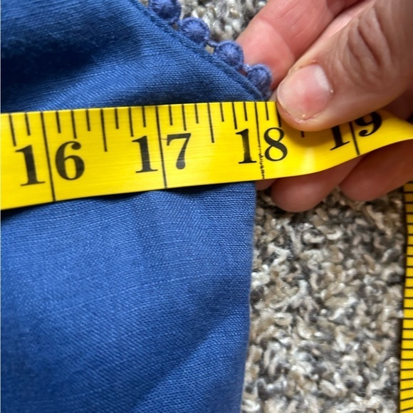 Boden 100% linen sleeveless blue dress in a size 4L - Picture 11 of 12